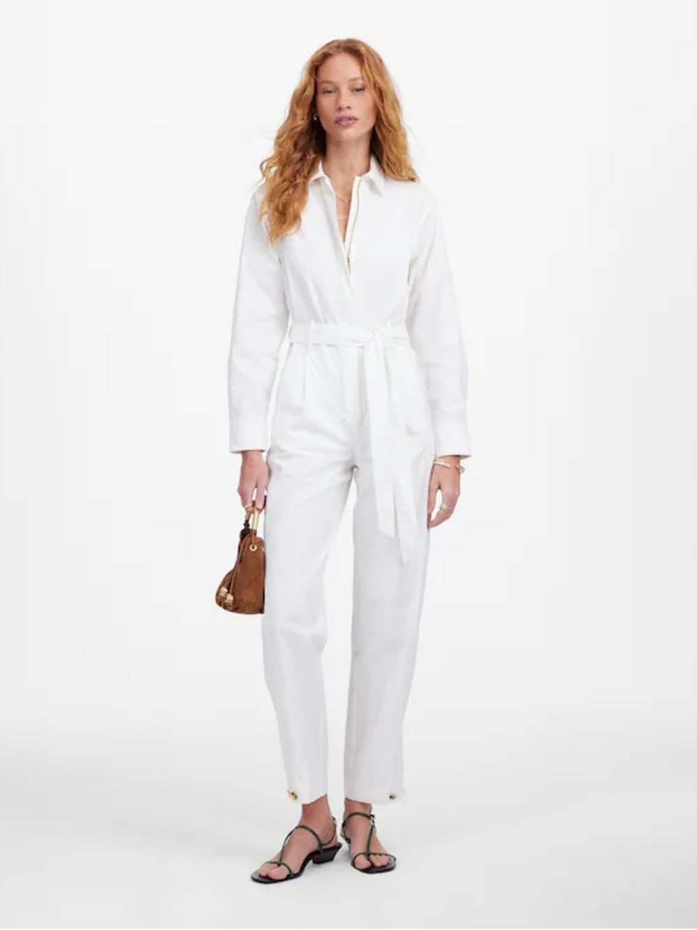 Madewell Utility Coverall Straight-Leg Jumpsuit Wide Leg Womens Size S
